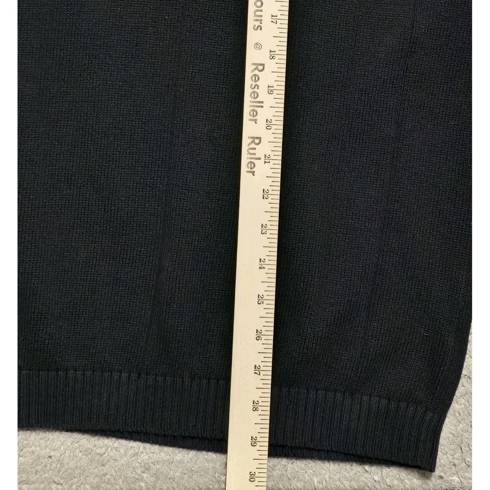 Lacoste Men's 100% Cotton 1/4 Zip Mock Neck Pullover Sweater Black Size FR 9